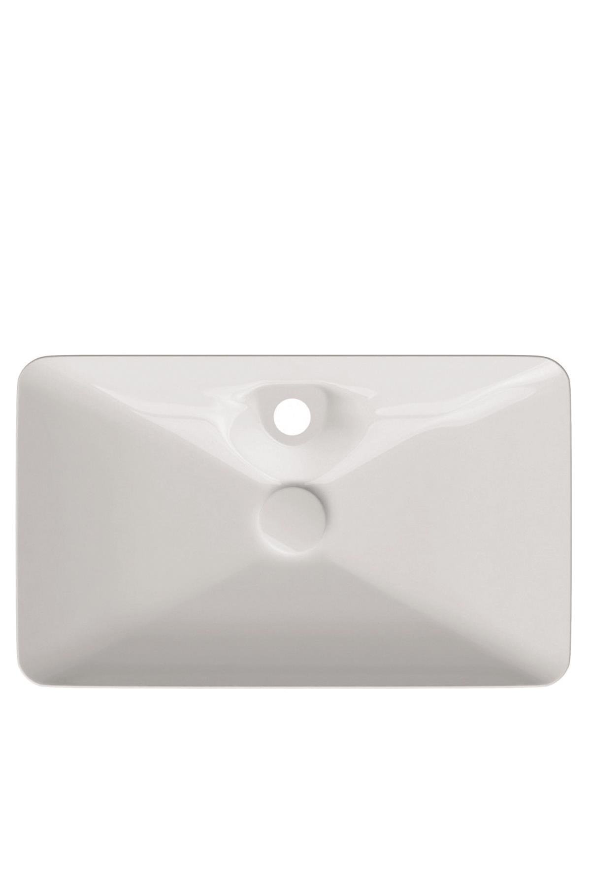 İsvea SistemaY Clear 65 cm Tezgah Üstü Lavabo - Beyaz (10SY50065SV)