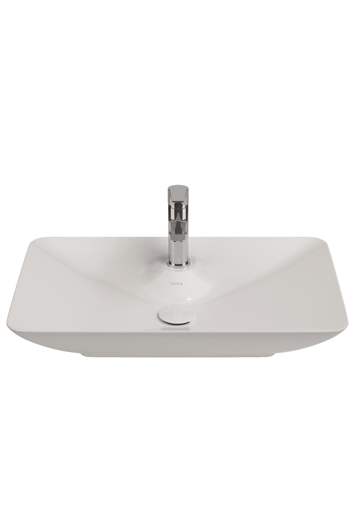 İsvea SistemaY Clear 65 cm Tezgah Üstü Lavabo - Beyaz (10SY50065SV)