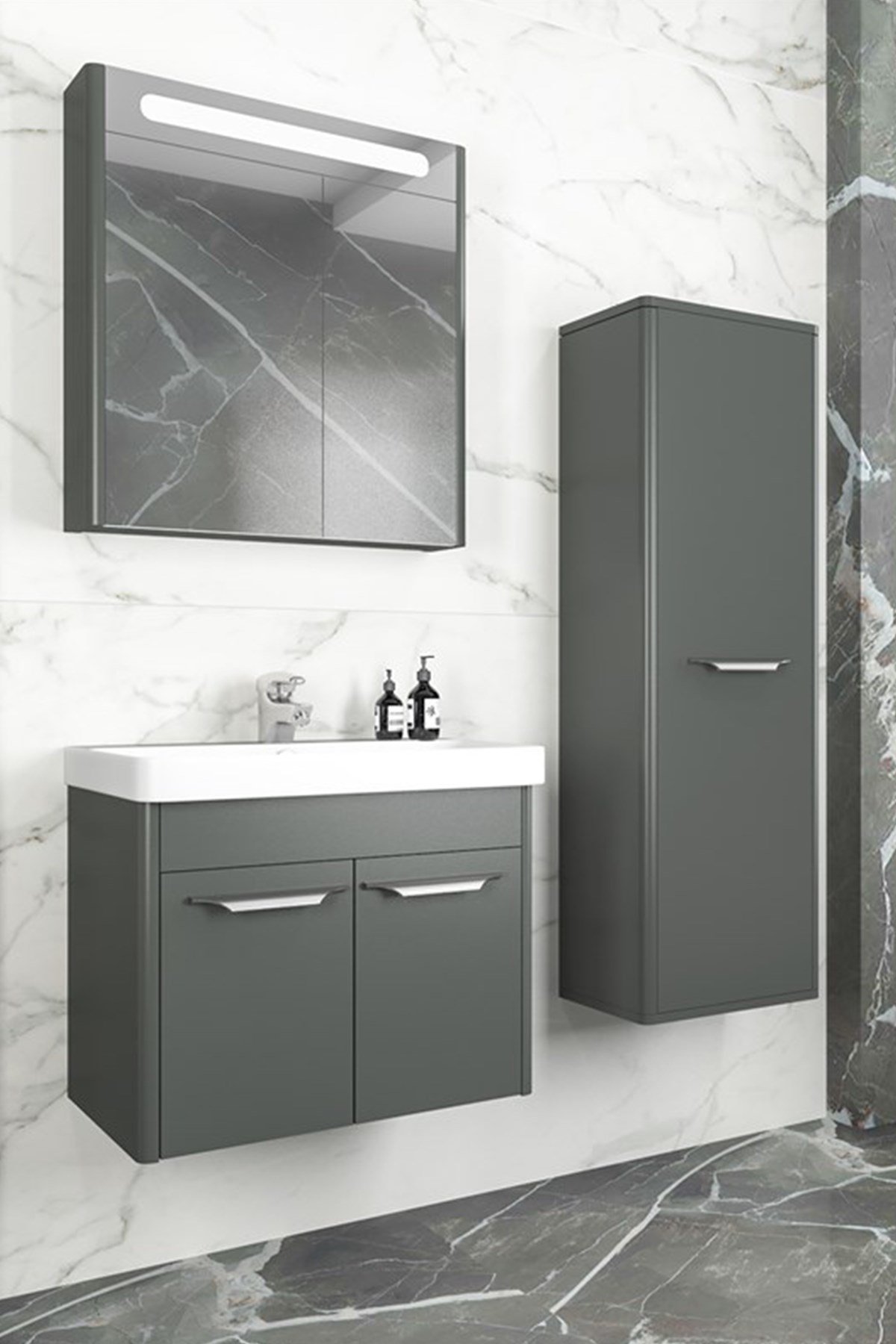 MAUNA 60 CM BANYO DOLABI-ANTRASİT (BOY DOLAP HARİÇ )