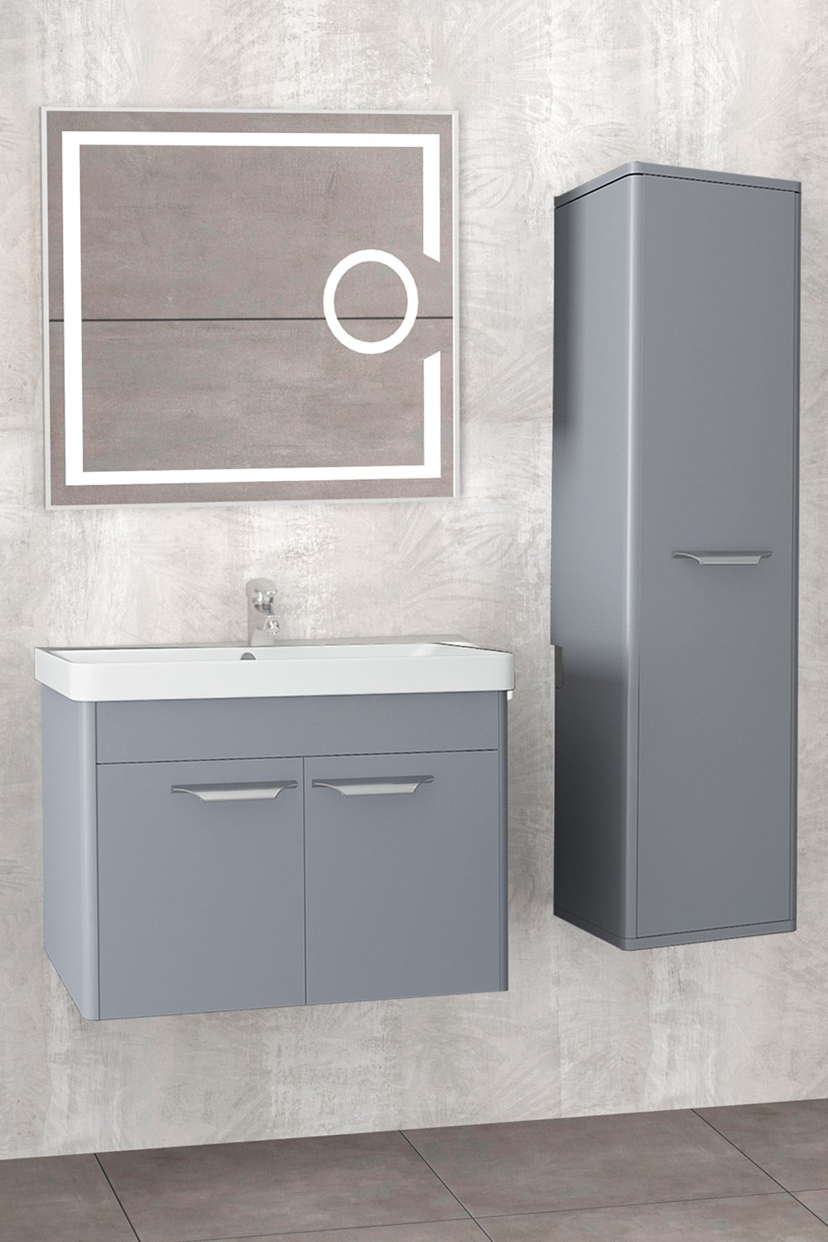 MAUNA 80 CM BANYO DOLABI - GRİ (BOY DOLAP HARİÇ)