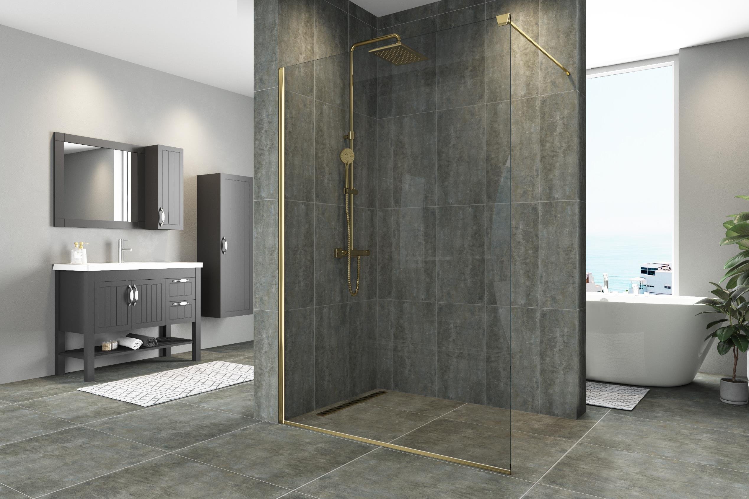 Melia Temperli 6 mm Sabit Panel Cam Duşakabin