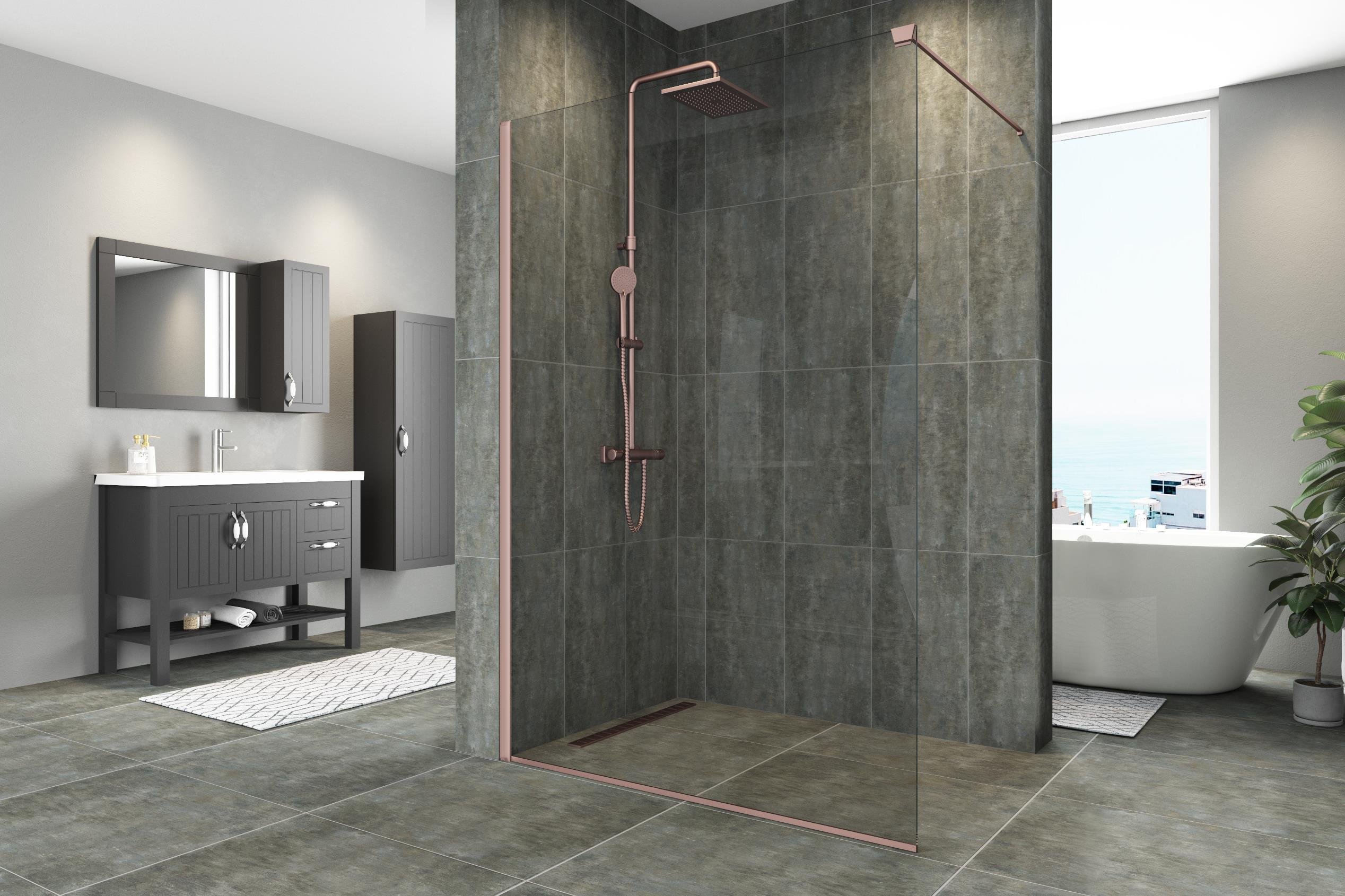 Melia Temperli 6 mm Sabit Panel Cam Duşakabin