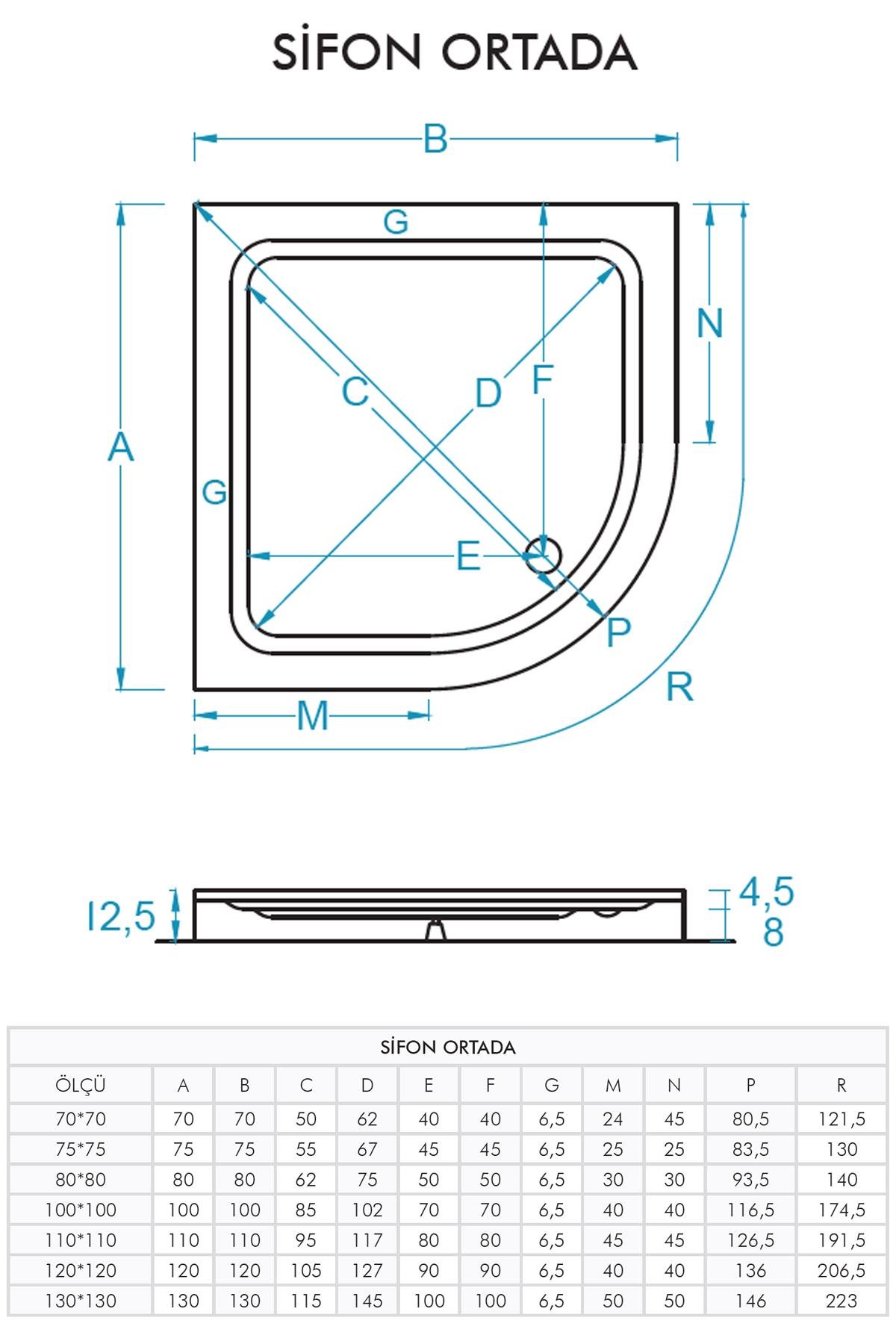 Mila Oval Monoblok Duş Teknesi