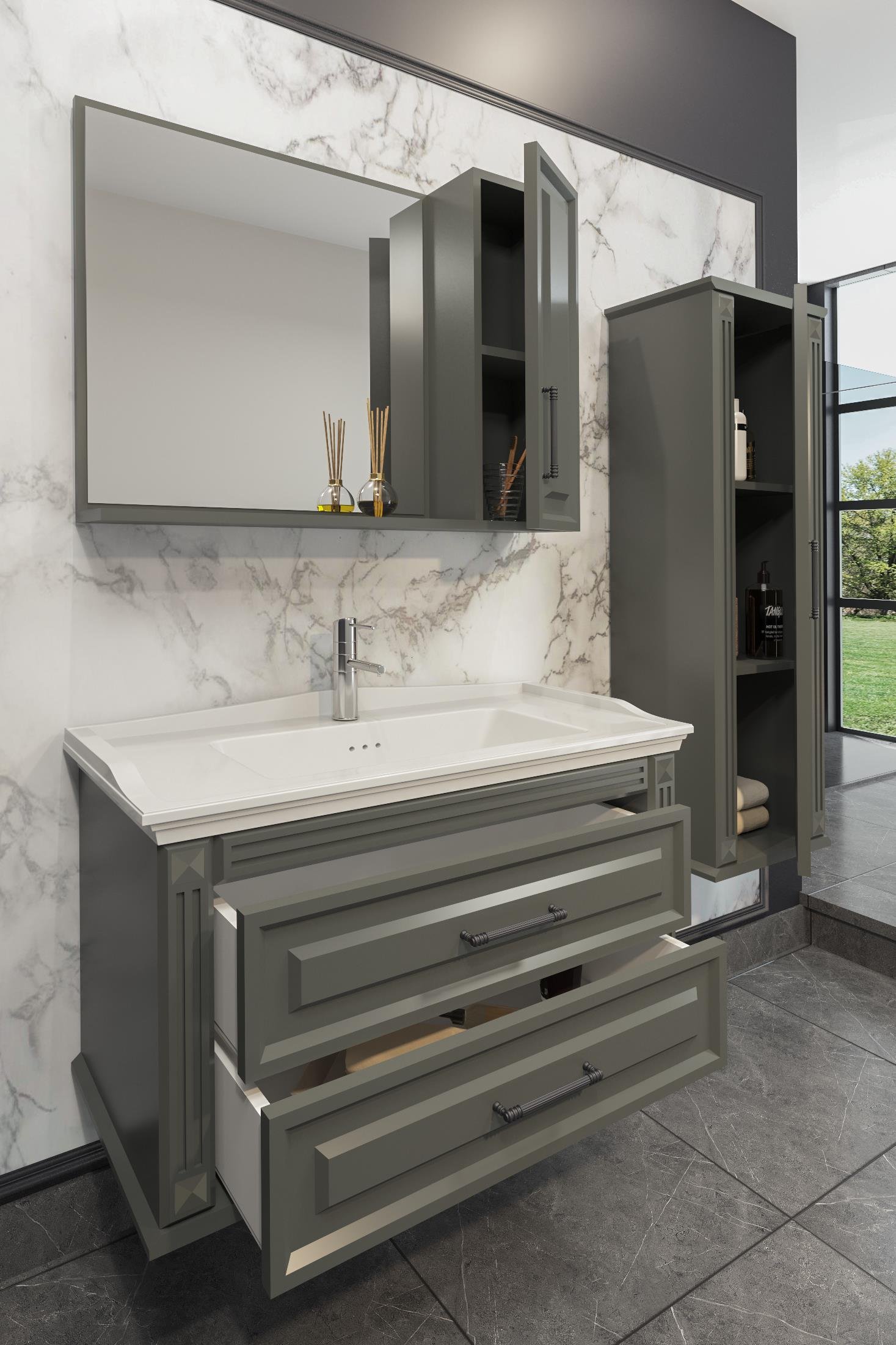 Moskova 100 Cm Banyo Dolabı