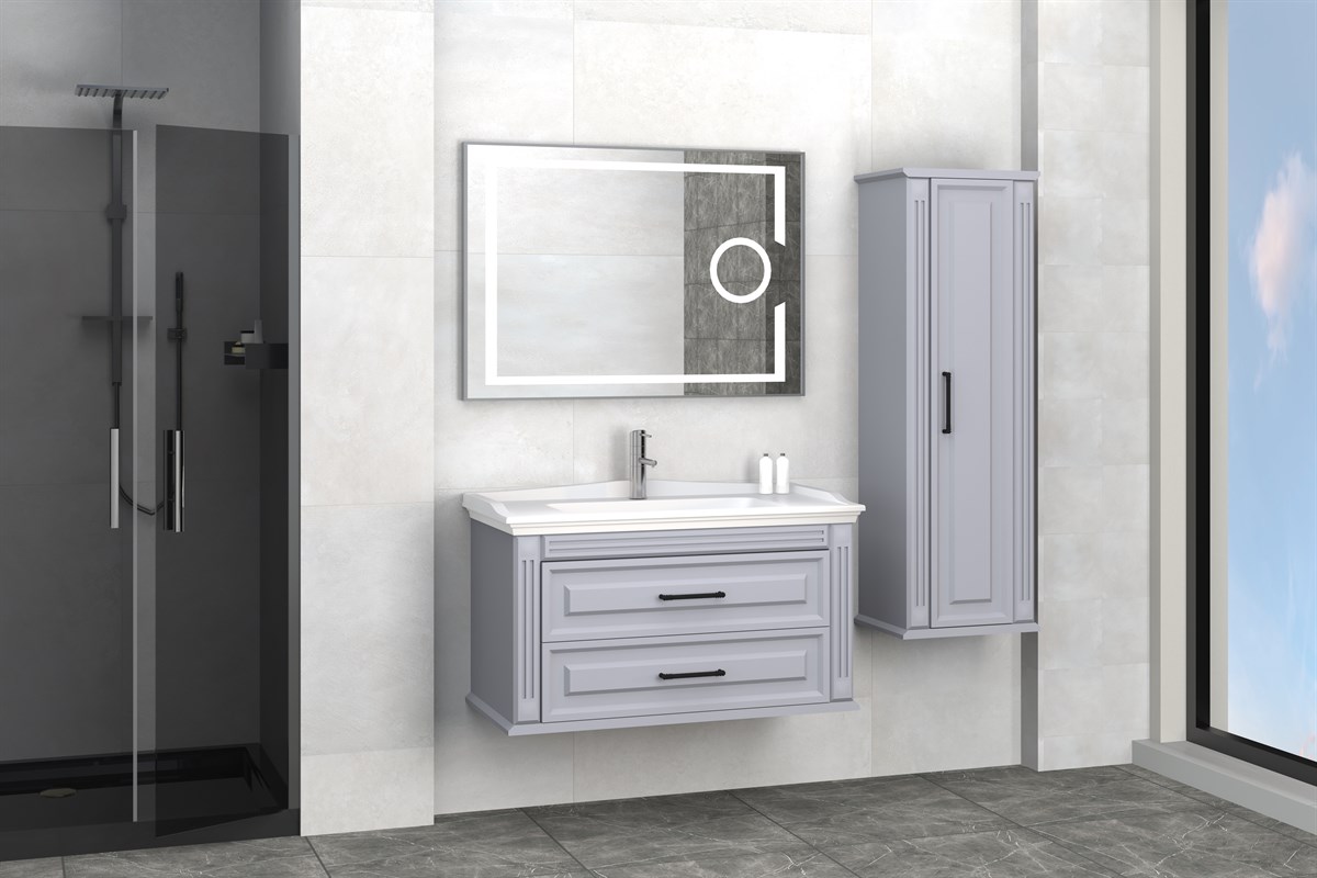 MOSKOVA 100 CM BANYO DOLABI - GRİ (BOY DOLAP HARİÇ)