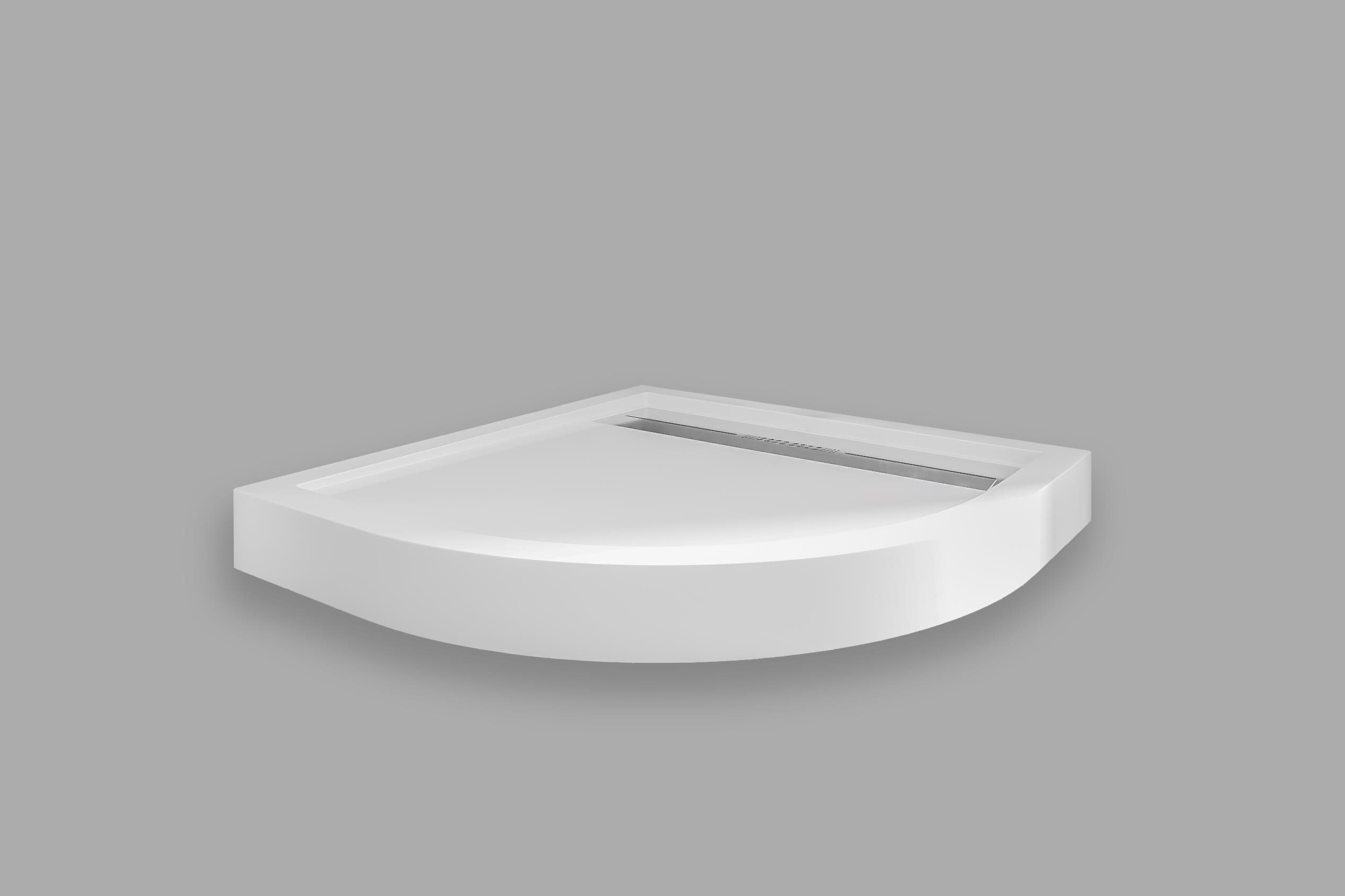 NETDEKO NOF  OVAL PASLANMAZ SİFONLU MONOBLOK  DUŞ TEKNESİ