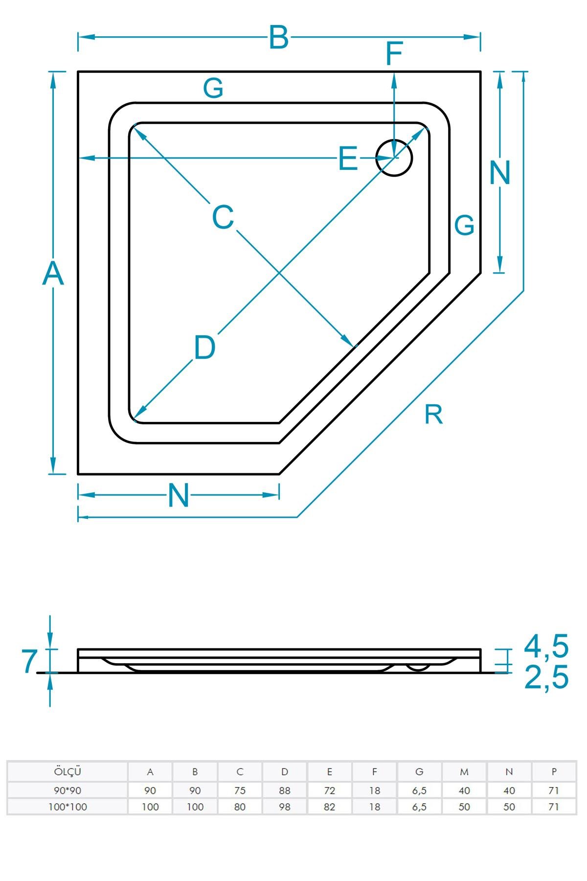 NETDEKO PLATE BEŞGEN PANELLİ DUŞ TEKNESİ