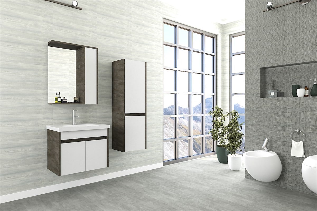 NİCE 65 CM  BANYO DOLABI- BEYAZ/İRONY (BOY DOLABI HARİÇ)