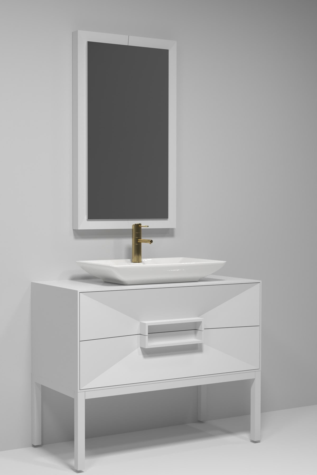 OMENTE 100 CM BANYO DOLABI - BEYAZ