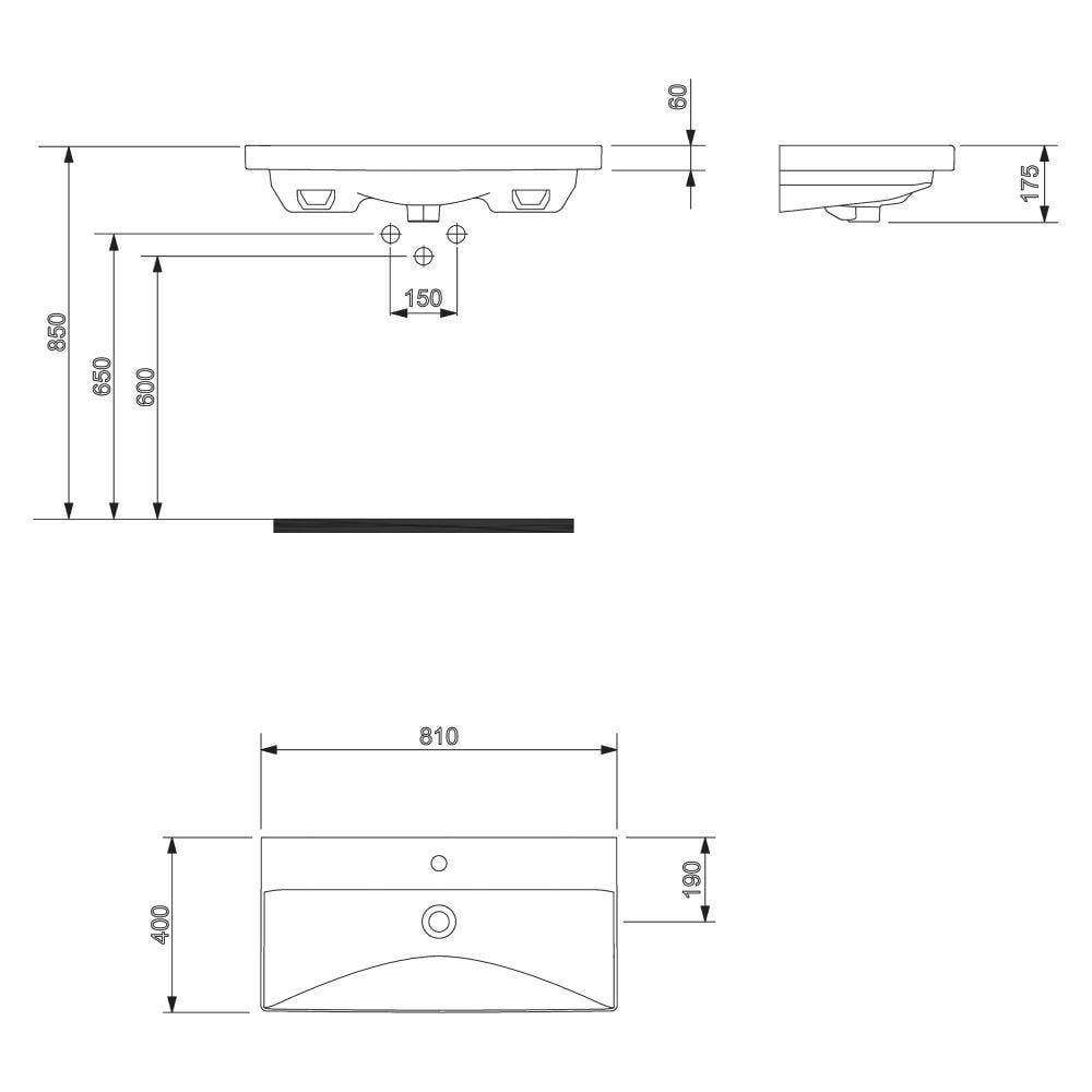 Otto Bagno 81 cm Sempre Lavabo (NVM35)
