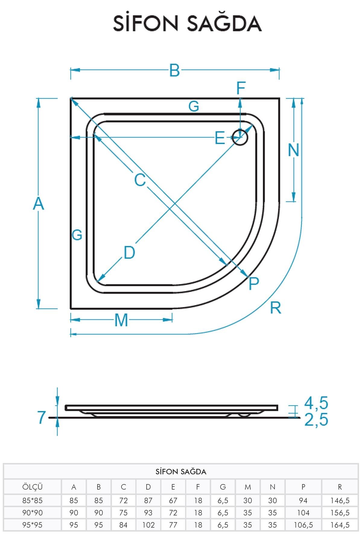 Tulpar Oval Flat Duş Teknesi
