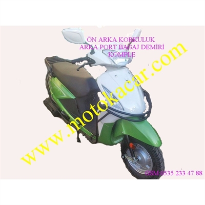 HERO PLEASURE ÖN ARKA KORKULUK ARKA PORT BAGAJ KOMPLE SİYAH