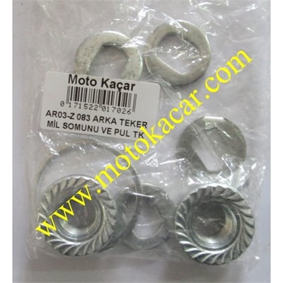 E-BIKE AR03-Z 083 ARKA TEKER MİL SOMUNU VE PUL TAKIM