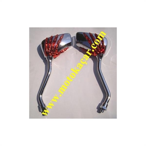 MODİFİYE AYNA EL DESENLİ NİKEL KIRMIZI MAVİ SARI NİKELAJ