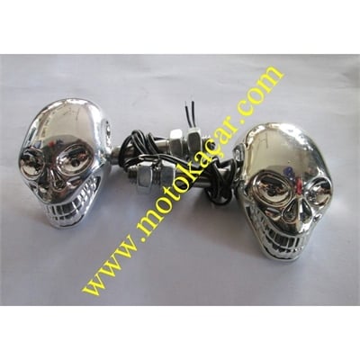 CHOPPER LETLİ KURU KAFA DESENLİ NİKELAJ SİNYAL