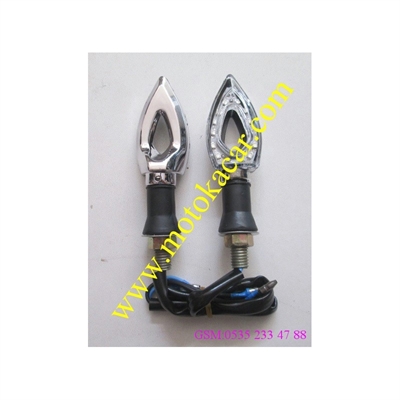 KALPLİ LET KIRMIZI NİKEL SİYAH  SARI IŞIK SİNYAL