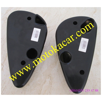ÇELİK CHOPPER CROWN DEPO ALTI YAN DEKOR KAPAKLAR SAĞ SOL TAKIM NİKELAJ