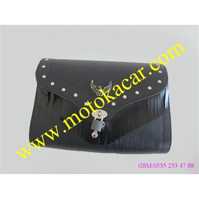CHOPPER ARKA PORT BAGAJ TEKLİ DERİ ÇANTA