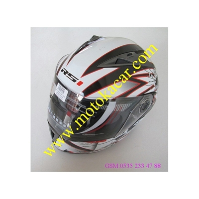 RS1 HONDA GRİY  ÇENESİ KALKAN GÖZLÜKLÜ KASK