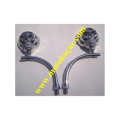 MODİFİYE AYNA KURU KAFA DESENLİ NİKEL