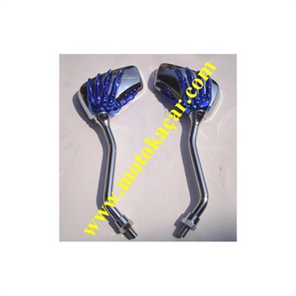 MODİFİYE AYNA EL DESENLİ NİKEL KIRMIZI MAVİ SARI NİKELAJ