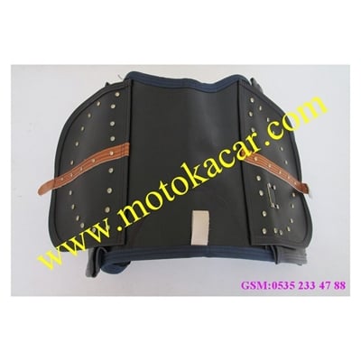 MOTOSİKLET DERİ HEYBE KAHVERENGİ - SİYAH