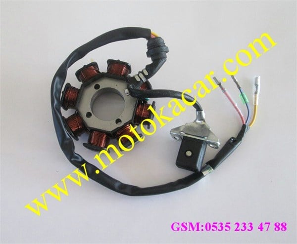 KUBA 125-6 STATÖR 8Lİ KALIN SARGI AKÜ BESLEMELİ ORJİNAL