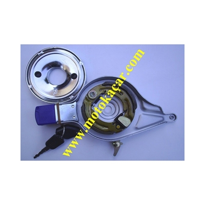 E-BIKE ARKA KAMPANA KOMPLE KİLİTLİ BALATALI