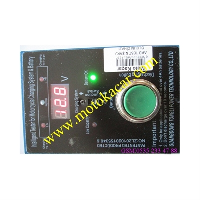 MOTOSİKLET E-BIKE AKÜ TEST - ŞARJ ÖLÇÜM CİHAZI