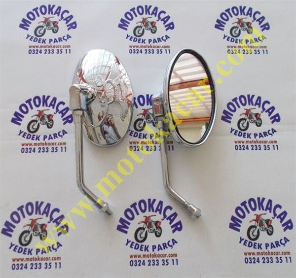 CHOPPER NİKEL KARTAL RESİMLİ AYNA