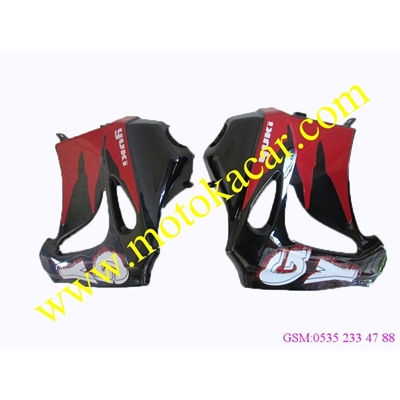 YUKİ GY 200 CROSS SAĞ SOL DEPO YAN KAPAK KIRMIZI ORJİNAL