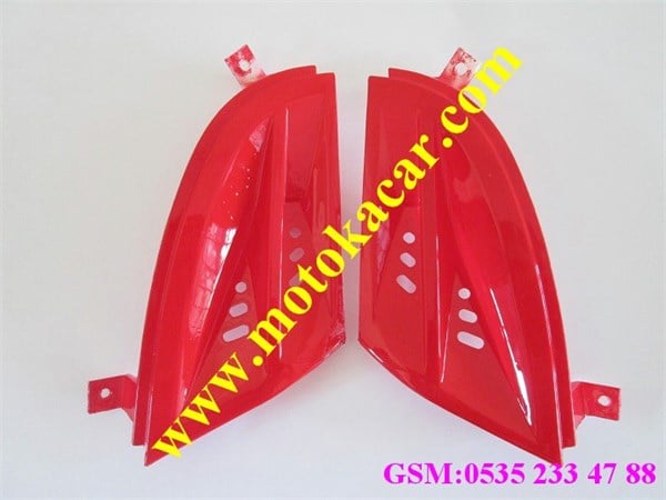 SCOOTER PATGÖZ ÖN RÜZGARLIK SAĞ SOL KIRMIZI 