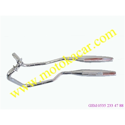 CHOPPER ÇELİK CROWN 150 EGZOZ TAKIMI ORJİNAL