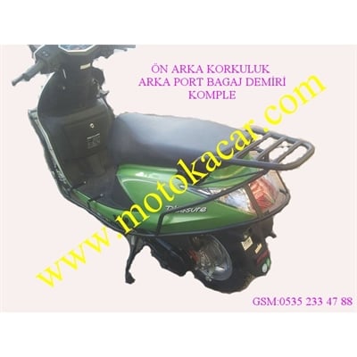 HERO PLEASURE ÖN ARKA KORKULUK ARKA PORT BAGAJ KOMPLE SİYAH