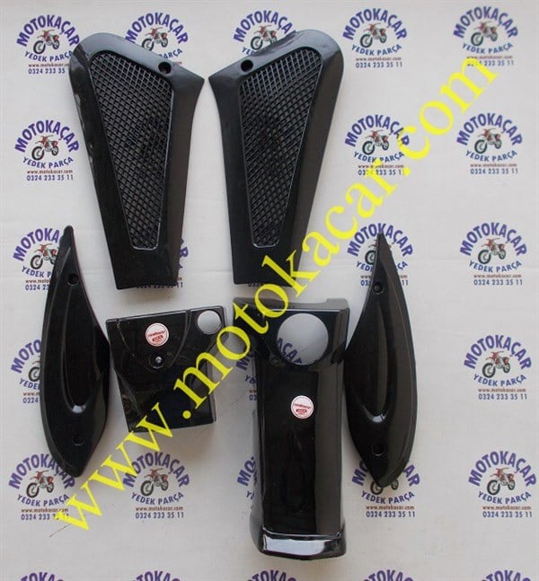 ELEKTRİKLİ MOTOR KAPORTA SETİ SİYAH 6.PARÇA DEMİR KASA