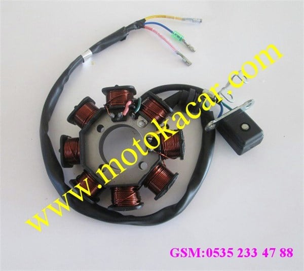 KUBA 125-6 STATÖR 8Lİ KALIN SARGI AKÜ BESLEMELİ ORJİNAL