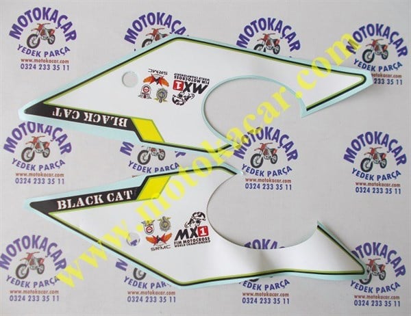 KUBA BLACK CAT SELE ALTI YAN KAPAK STİCKER ORJİNAL