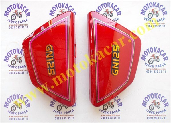 SUZUKİ GN 125 YAN KAPAK KIRMIZI SAĞ SOL TAKIM