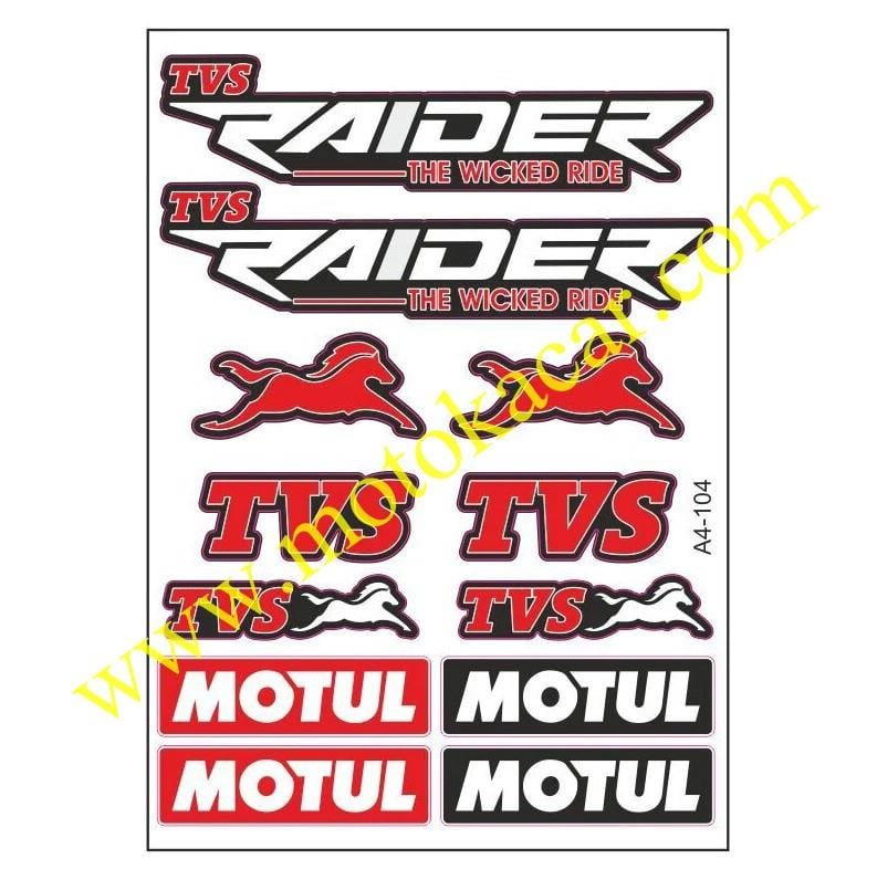 TVS RAİDER 125 ETİKET SETİ KIRMIZI