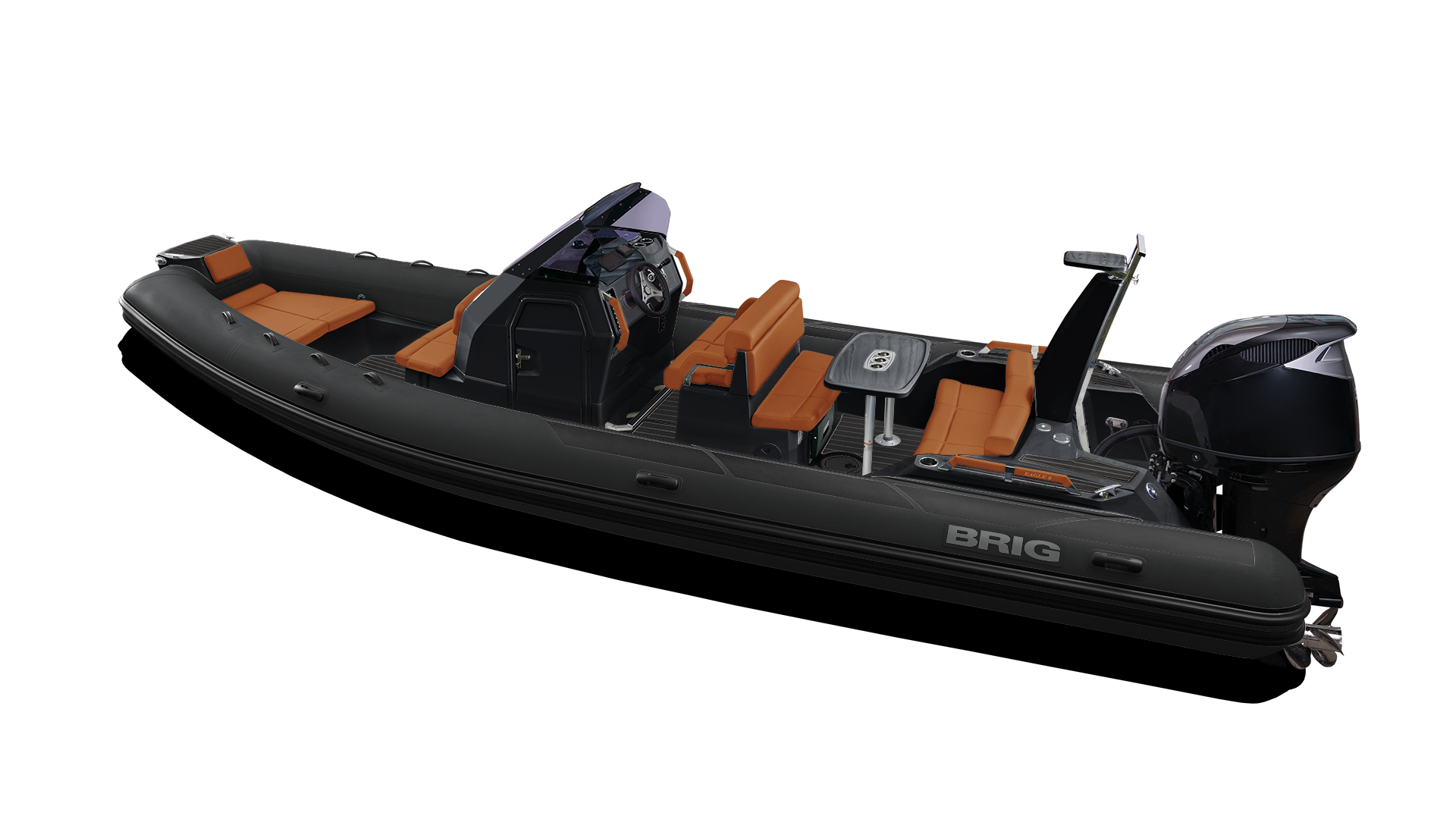  Brig E8H Fiber Tabanlı Konsollu Hypalon Seadeck Şişme Bot 