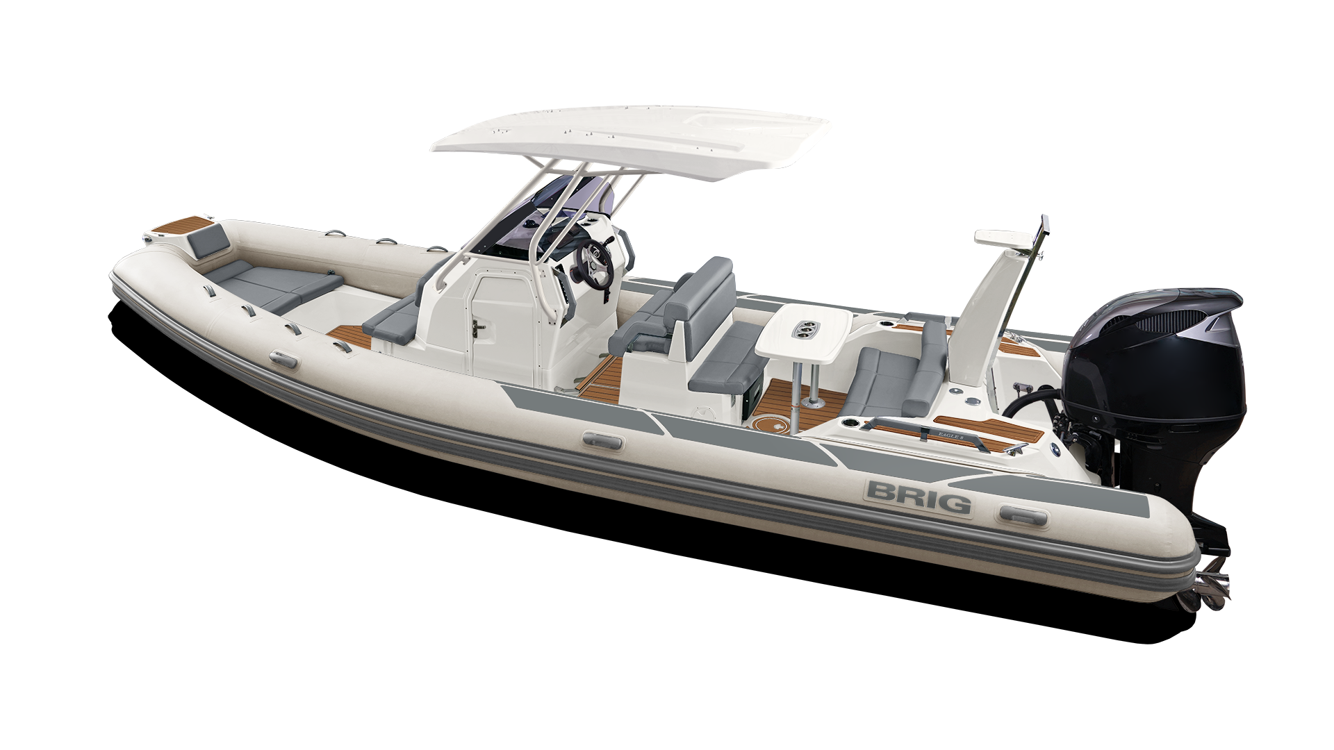  Brig E8H Fiber Tabanlı Konsollu Hypalon Seadeck Şişme Bot 
