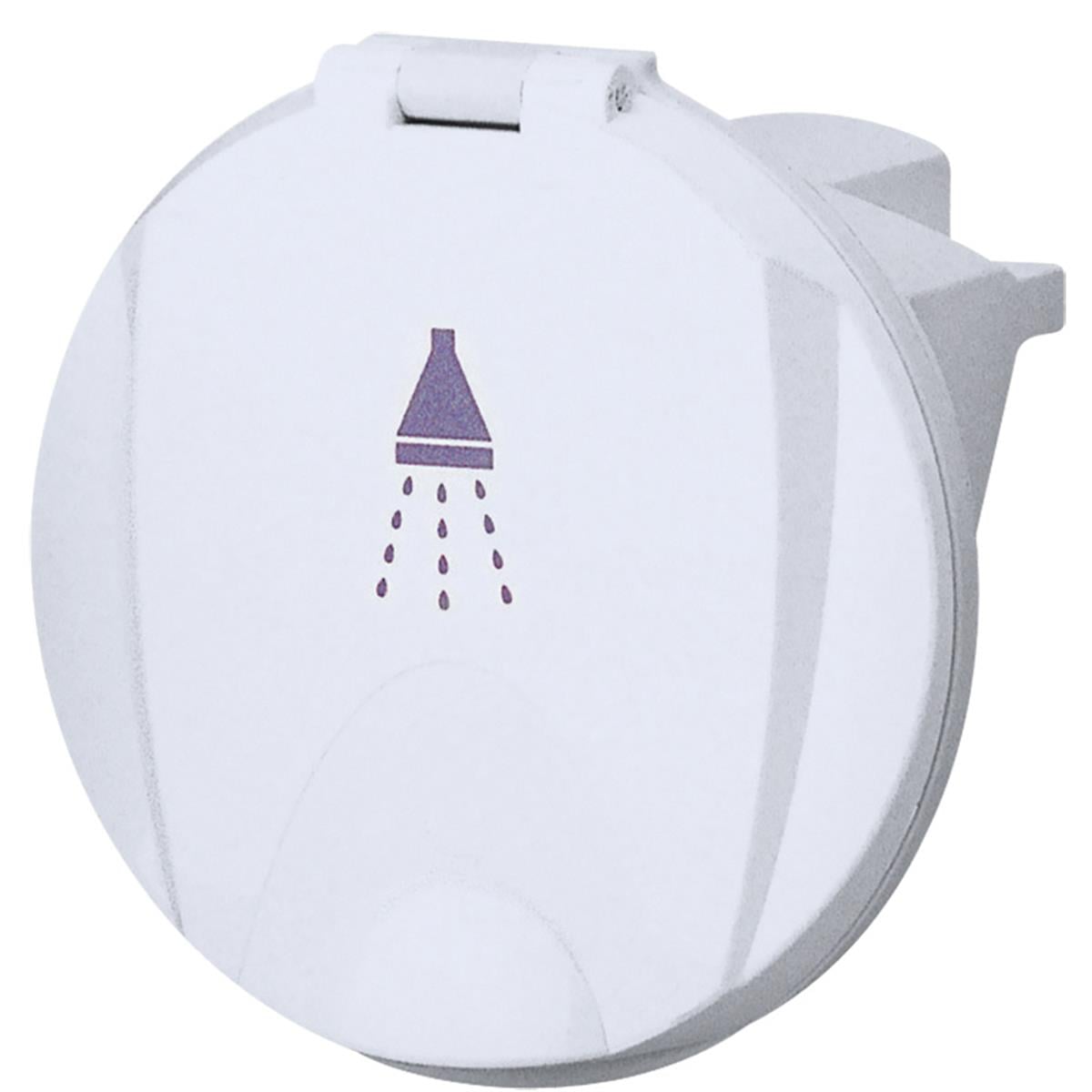  Case for Shower Head, Round, w/Lid, White 