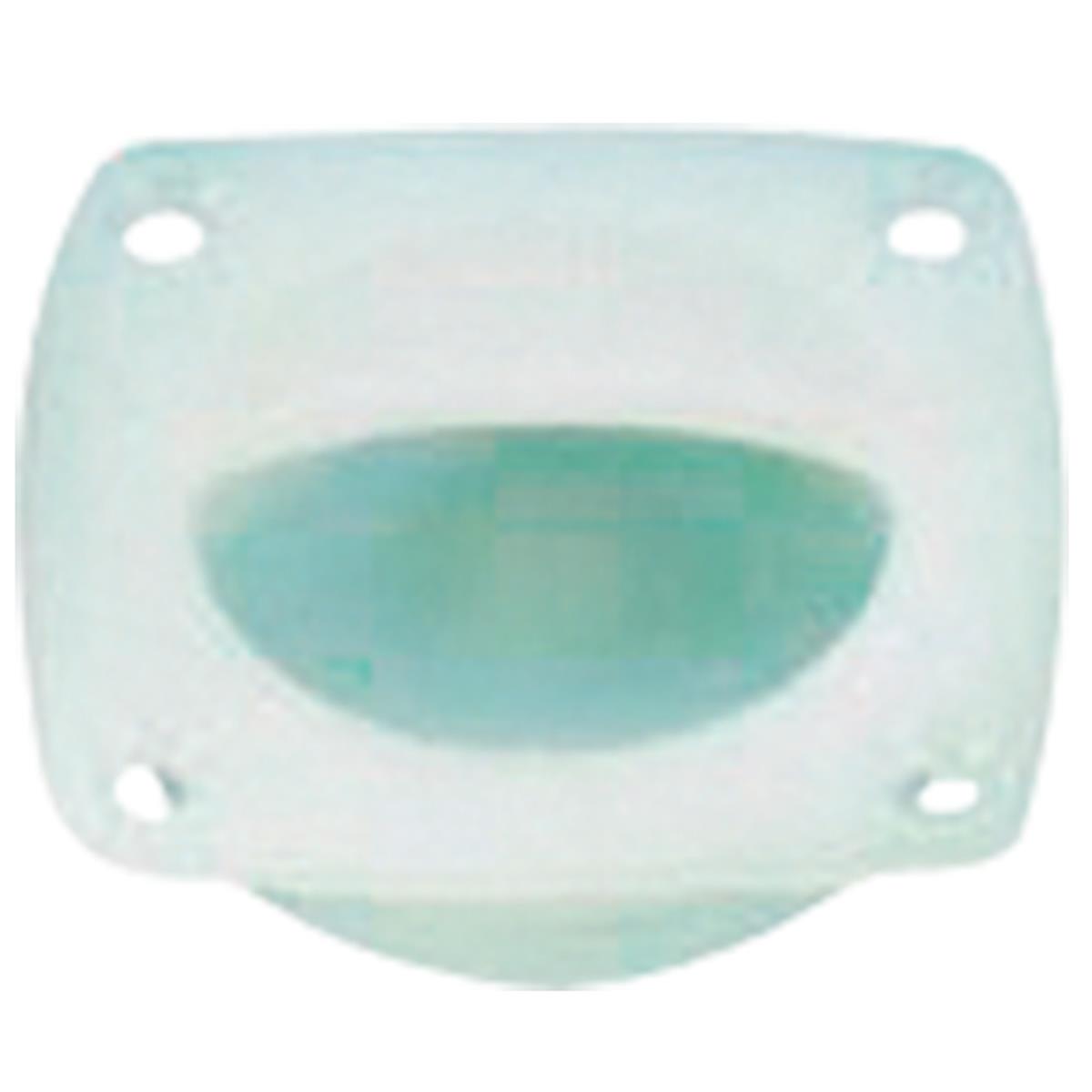 Finger Flush Pull, Ø44mm, 57x57mm, Plastic, White 