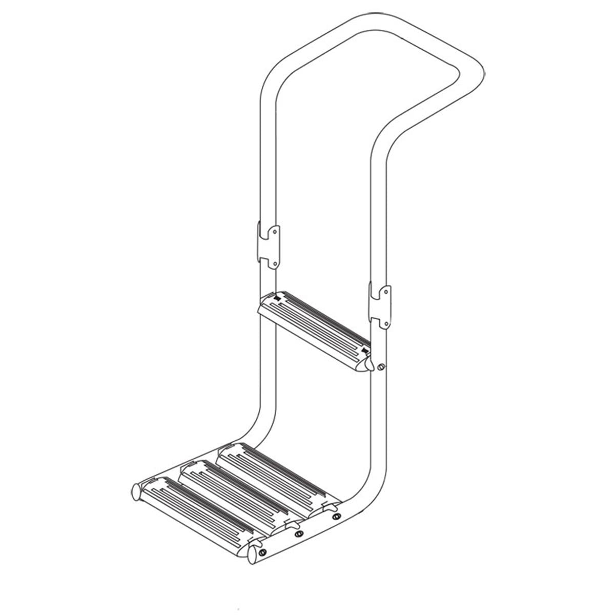  Immersed platform ladder, Inox 316 