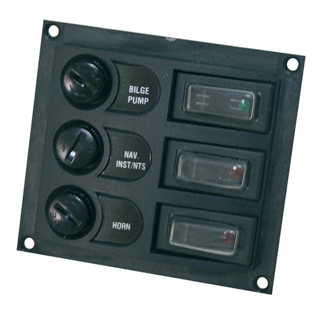  Kontrol Paneli, Anahtar & Sigortalı,  Black 