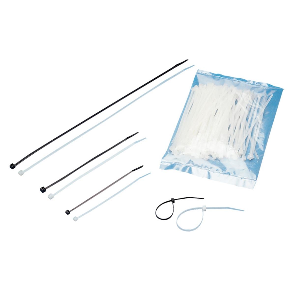  Plastic Ties 140x3,6mm max D.28mm, 100 pcs, Black 