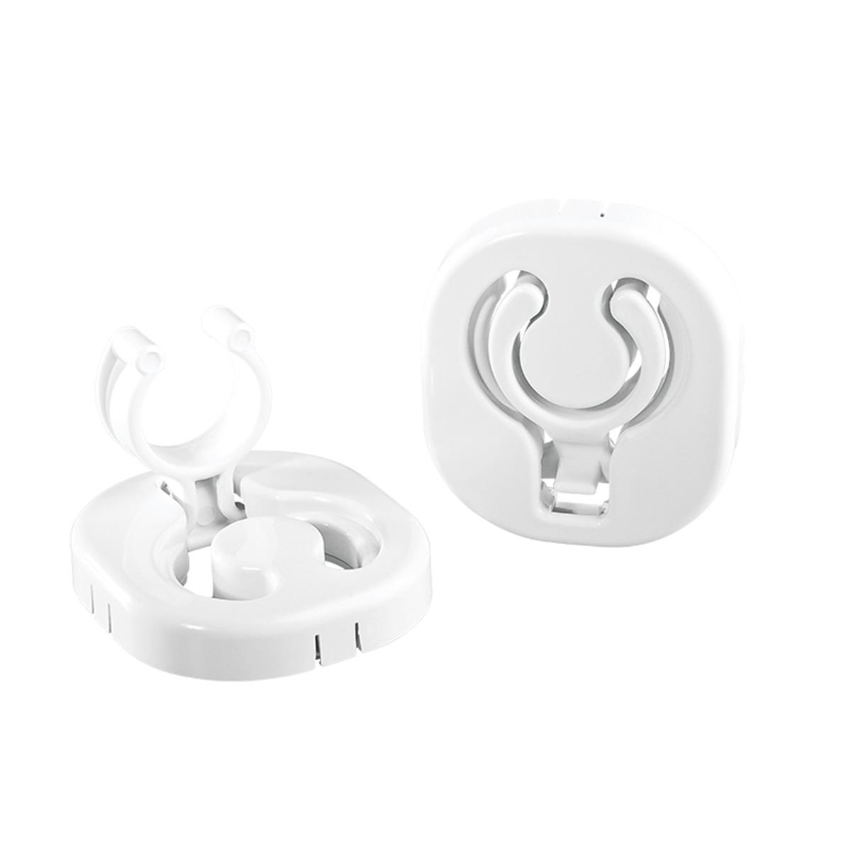  Plastik Destek Klips Seti, Katlanır, Ø30mm, Beyaz 