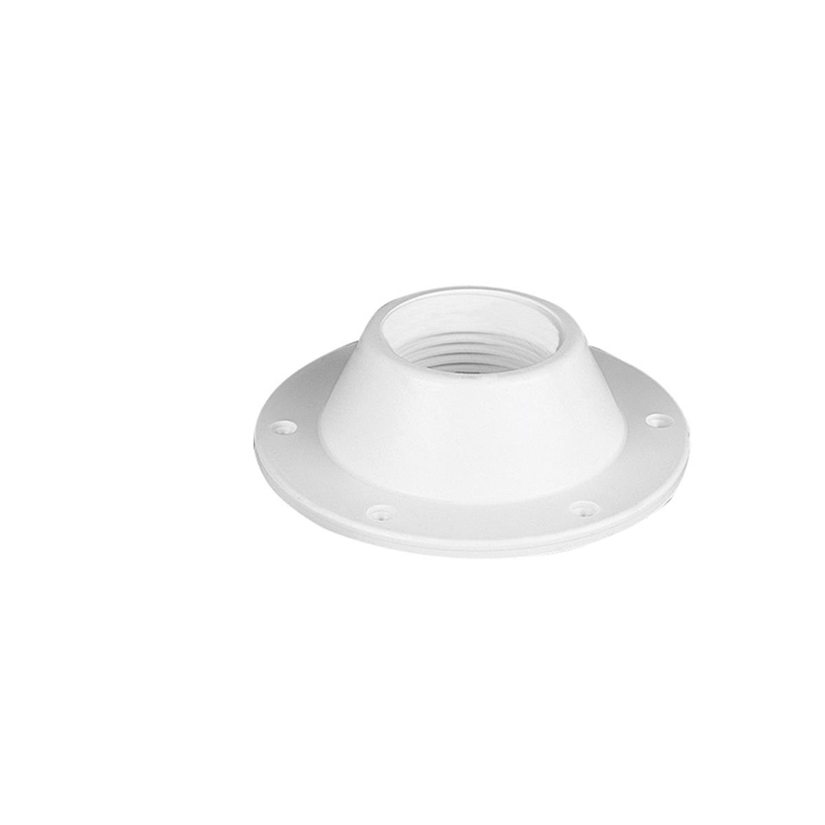  Table Bottom Plate, Deck-mount, Ø190mm-Η.55mm, White 