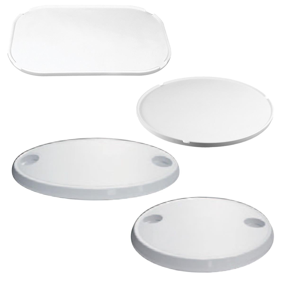  Table Top Oval w/2 Glassholders, 450x760mm, ASA White 