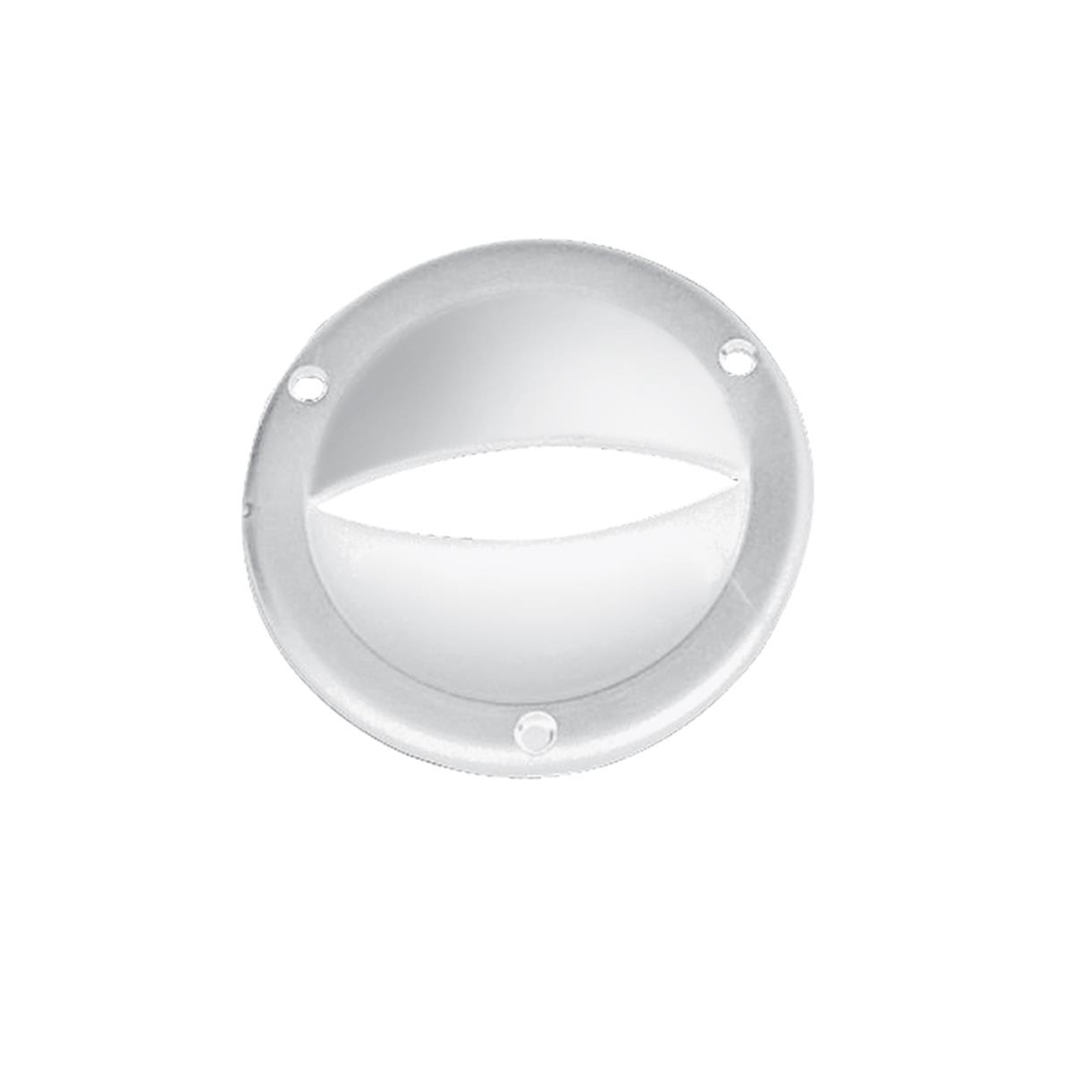 Ventilation Clam Shell Cover, Round, Ø87mm, White 